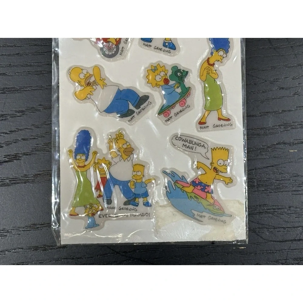 VTG Y2K‎ Simpson Mixed Lot - Collectable 5 Magnet Sheet & Puffy Stickers READ